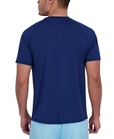 Spyder Men's Short Sleeve Waffle-Knit Crewneck Swim Shirt