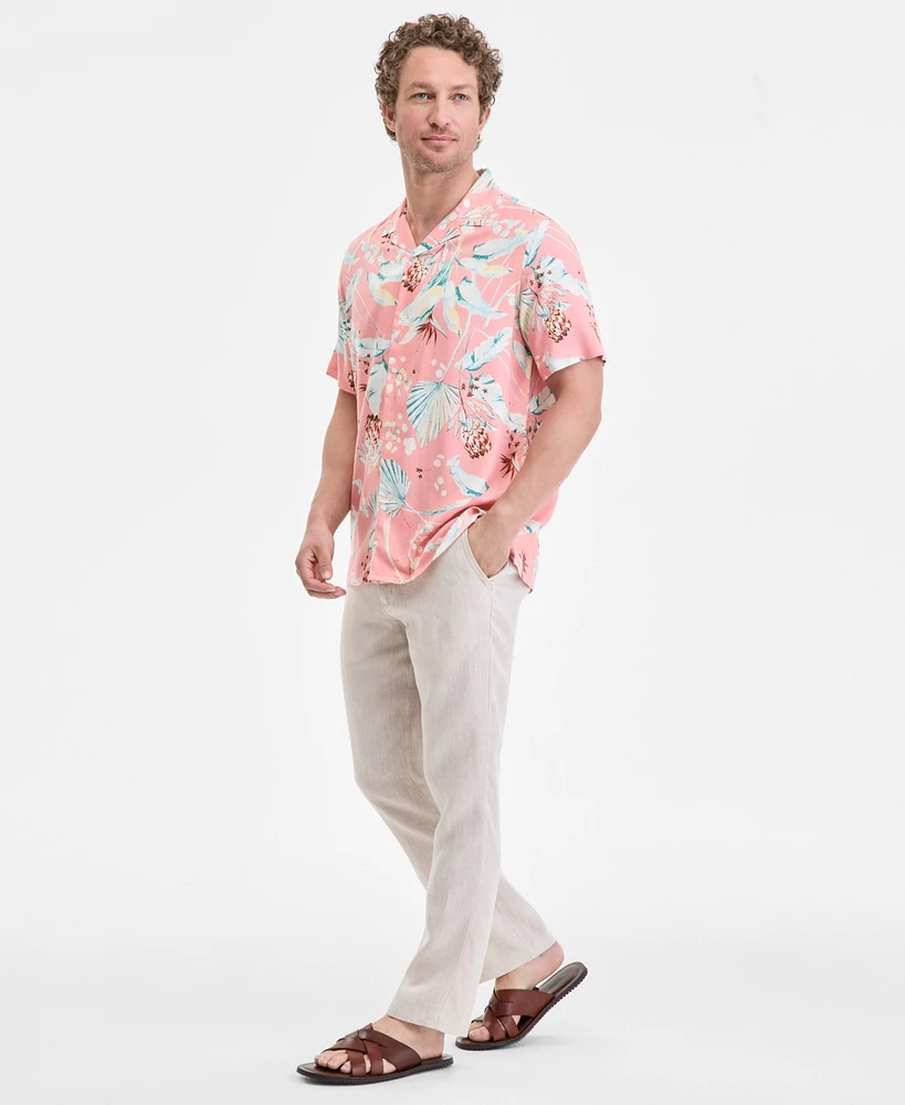 Club Room Men's Elevated Kurt Regular-Fit Floral Button-Down Camp Shirt, Exclusively at Macy's
