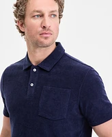 Club Room Men's Solid Terry Cloth Short-Sleeve Polo Shirt, Exclusively at Macy's