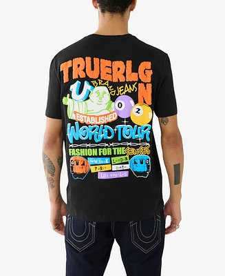 True Religion Men's Short Sleeve Relaxed Billiard T-Shirt