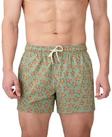 Sunset and Vines Men's Star-Pattern Woven Swim Trunks