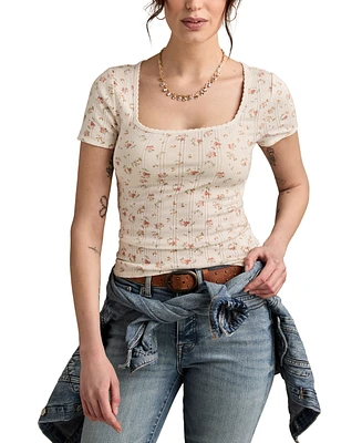 Lucky Brand Pointelle Tee