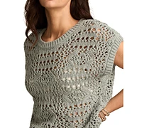 Lucky Brand Crochet Sweater Vest