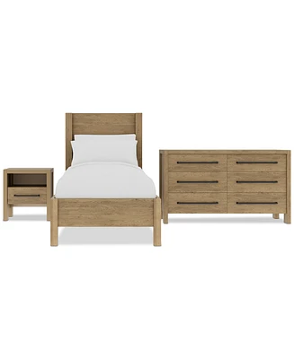 Davie 3-Pc. Twin Set (Panel Bed, Dresser & 1-Drawer Nightstand)