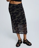 Kenneth Cole Women's Side-Ruched Pull-On Midi Skirt
