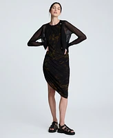 Kenneth Cole Women's Sandra Side-Ruched Asymmetric Tank Dress