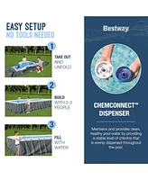 Bestway Power Steel 24' x 12' 52" Rectangular Above Ground Swimming Pool Set