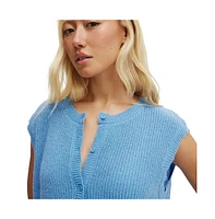 Cotton On Women's Knit Button Up Vest