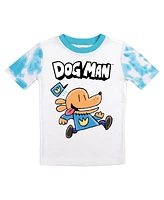 Dog Man Big Girls Youth Short Sleeve Shirt & Blue Wash Sleep Pajama Pants Set-14