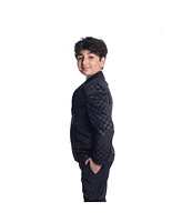 Elie Balleh Toddler Black Slim Fit Gingham Blazer