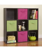ClosetMaid 9 Cube Wood Stackable Open Bookcase Display Shelf Organizer