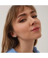 Spero London Bowtie Sterling Silver Zirconia Stud Earring