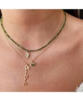 Spero London Emerald Eye Evil Sterling Silver Necklace