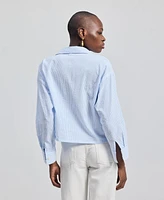 Reistor Women's Crop it like s Hot Shirt Stripes