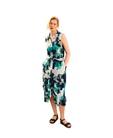Celtic & Co. Women's Sleeveless Tie Front Midi Dress