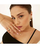 Spero London Double Marquise Sterling Silver Adjustable Ring