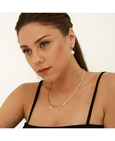 Spero London Treated Freshwater Cultured Baroque Pearl Hoop Earrings