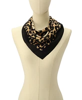 Coach Women's Script Leopard Print Silk Bandana Scarf