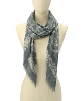 Coach Women's Signature Rose Meadow Print Oversized Square Scarf