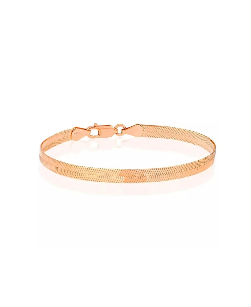 Spero London Italian Herringbone Sterling Chain Bracelet