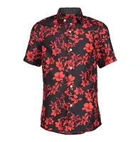 Elie Balleh Big Boys Black Floral Slim Fit Shirt