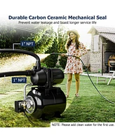 1200 W Garden Water Pump Shallow Well Pressurized Irrigation-Black