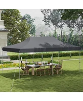 10 x 20 Ft Pop-up Canopy Tent with Carrying Bag-Gray