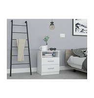 Modern and Stylish Particle Bedroom Nightstand for Bedside Storage and Organization