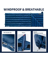 Naturehike Ultralight Backpacking Down Sleeping Bag for Adults, 650 Fill Power Sleeping Bag 20oz for 42-52 , Compact Lightweight Sleeping Bags for Hik