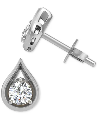 Diamond Teardrop Shape Stud Earrings (3/8 ct. t.w.) 14k Gold