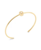 Coach Faux Cultivated Pearl Butterfly Thin Cuff Bracelet