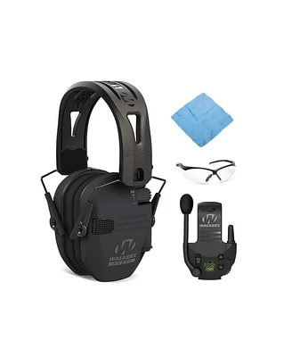 Walkers Razor Tacti-Grip with Rubber Headband with Walkie-Talkie Bundle