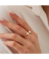 Spero London Double Sterling Silver Adjustable Open Ring