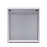 Bathroom Storage Cabinet with Glass Door and Sliding Drawers