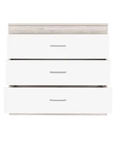 Wooden Three Drawer Dresser for Bedroom and Closet Storage