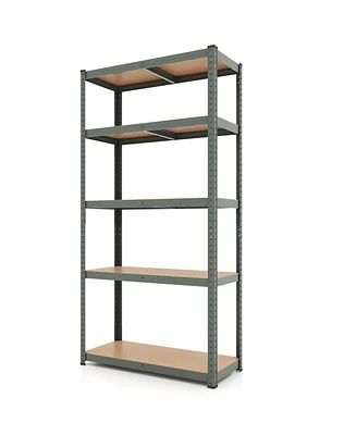 5-Tier Heavy Duty Metal Shelving Unit with 2000 Lbs Total Load Capacity