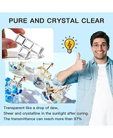 JDiction 400g Uv Resin, New Formula Crystal Clear Uv Resin Solar Cure Sunlight Activated Hard Uv Resin Kit for Jewelry Making, Casting and Coating Diy