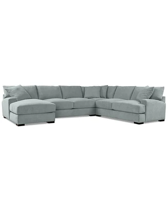Rhyder 4-Pc. Fabric Chaise Sectional with Apartment Sofa, Exclusively at Macy's