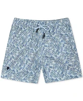 Sunset and Vines Men's Textured Woven Swim Trunks