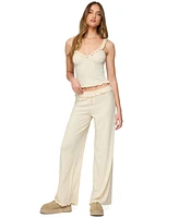 Edikted Women's Posy Ruffle Pointelle Pants