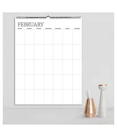 Undated 17" x 22" Dry Erase Large Wire-o Hanging Vertical Wall Calendar
