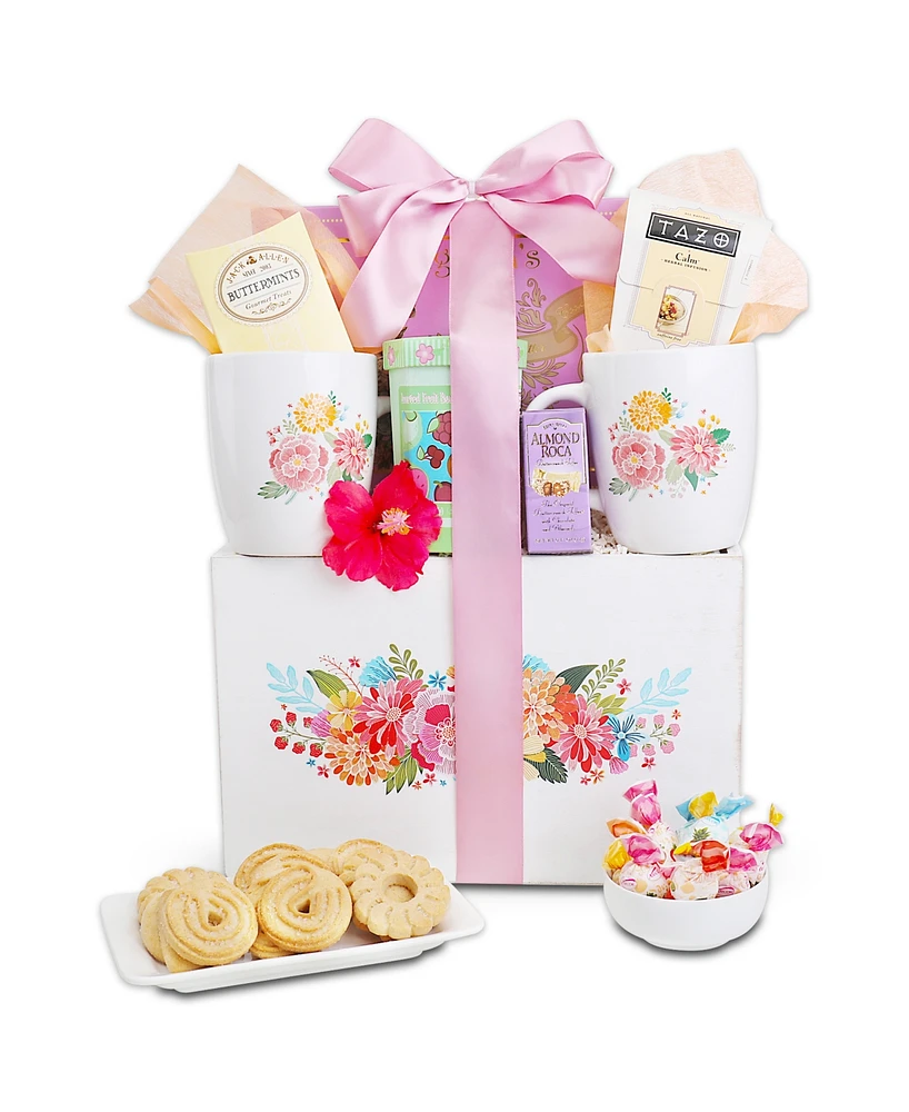 Alder Creek Gift Baskets Spring Find Me in the Garden Tea Gift Crate, 8 Piece