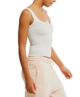 Free People Women's Clean Slate Sleeveless Henley Top