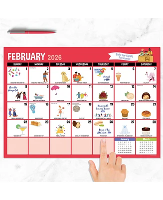 2026 Bountiful Blooms Large Desk Pad Monthly Blotter Calendar