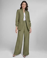 Calvin Klein Women's Stand-Collar 3/4-Sleeve Blazer