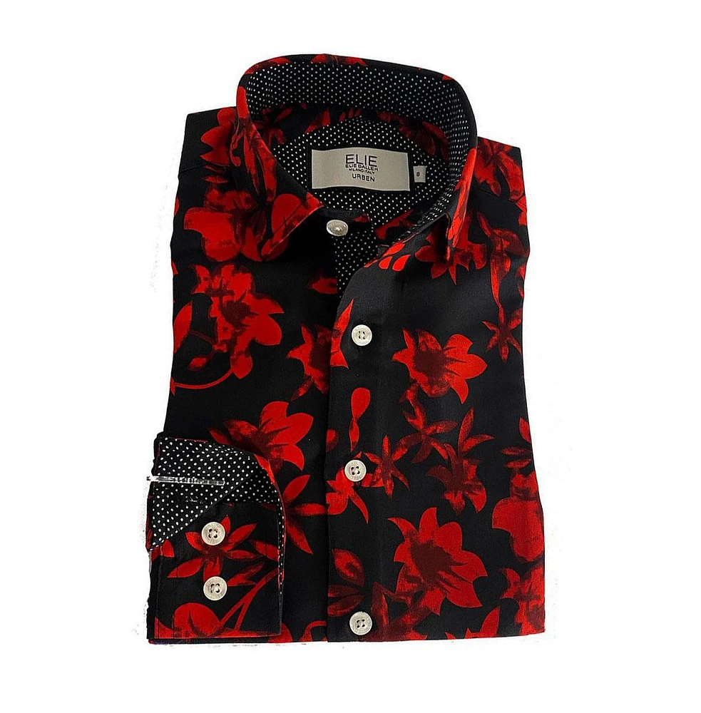 Elie Balleh Big Boys Navy Floral Shirt