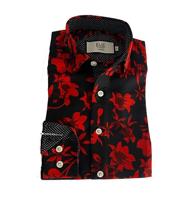 Elie Balleh Big Boys Navy Floral Shirt