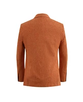 Elie Balleh Boys Orange Slim Fit Classic Melange Jacket