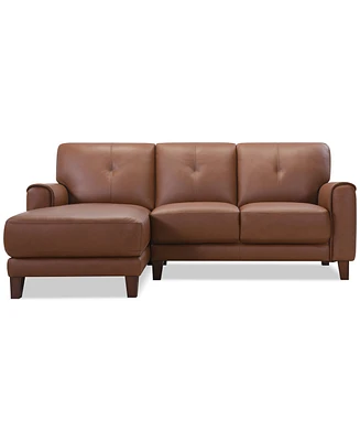 Ashlinn 2-Pc. Leather Chaise Sofa, Exclusively at Macy's