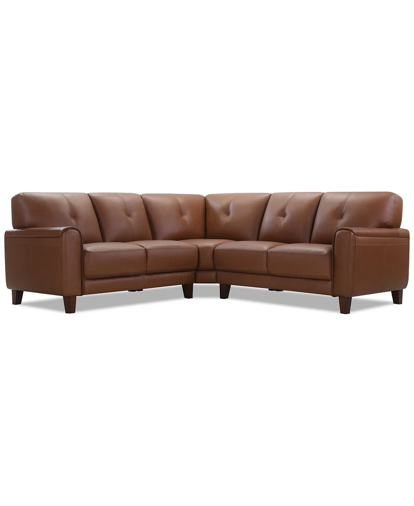 Ashlinn 3-Pc. Leather L Sectional, Exclusively at Macy's